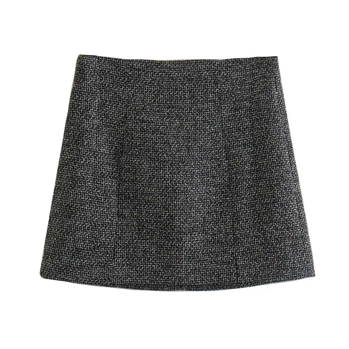 TRAF Women Summer Vintage Notched Collar Houndstooth Pattern Tweed Woolen Blazer Coat Female Outerwear Chic Suits Veste Tops