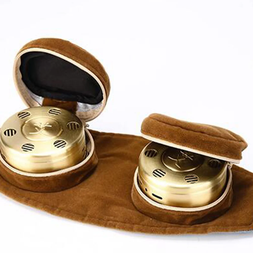 1 Set of Single Pure Copper Moxibustion Box Smokeless Moxa Massages with Cover (Purple) Pain