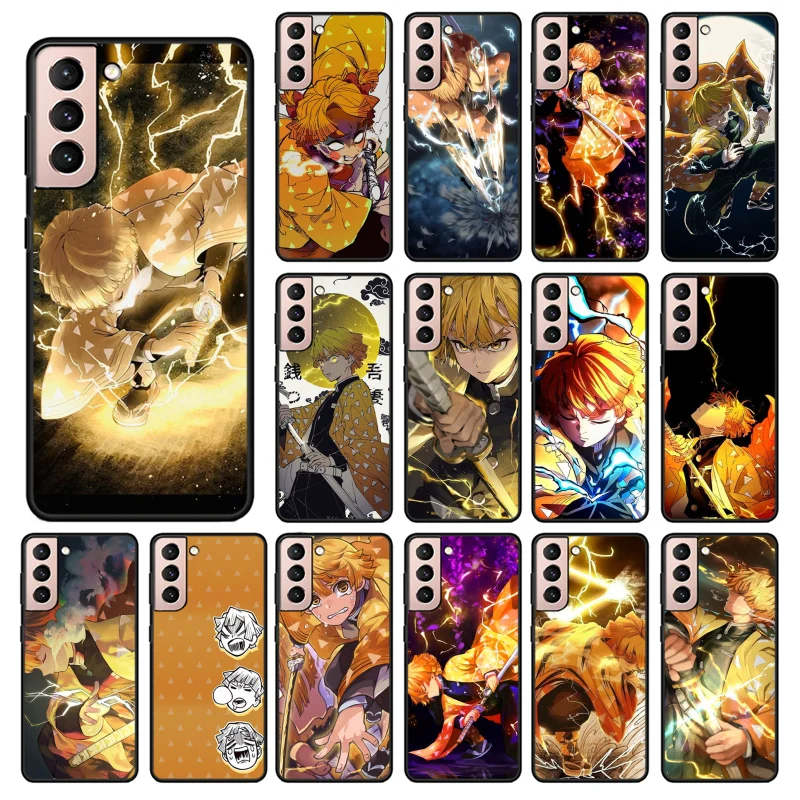 

Demon Slayer Agatsuma Zenitsu Phone Case for Samsung Galaxy S22 S20 Ultra S20 S22 Plus S21 S10 S9 S8 Plus S10E S20 FE Funda Capa