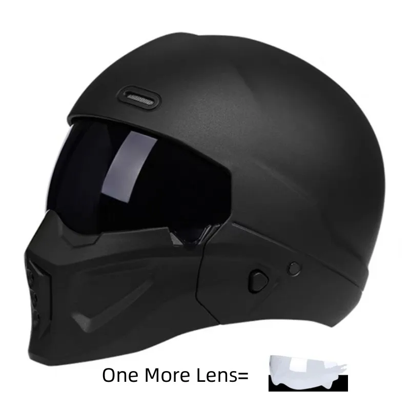 2022 Scorpion Multi-purpose Combination Helmet Retro Helmet Motorcycle Cascos Moto Locomotive Personality Half Predator Helmet enlarge