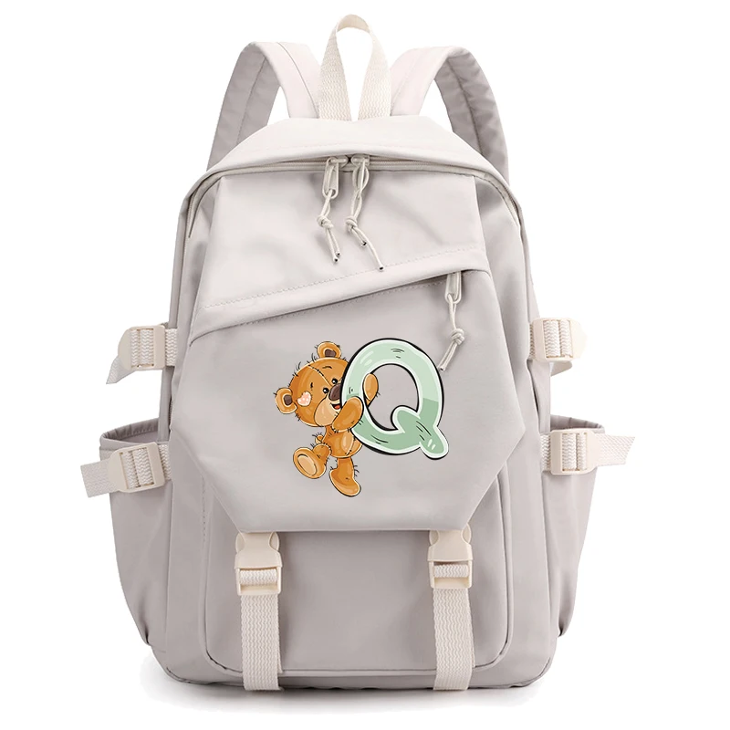 

Рюкзак для девочек с надписью на английском языке, школьный ранец для девочек, детская холщовая дорожная сумка для книг для косплея, вернуться в школу