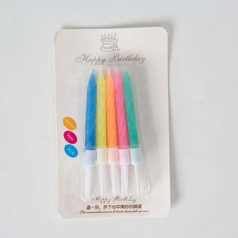 Свечи для торта на день рождения изогнутые радужные украшение С Днем Рождения -