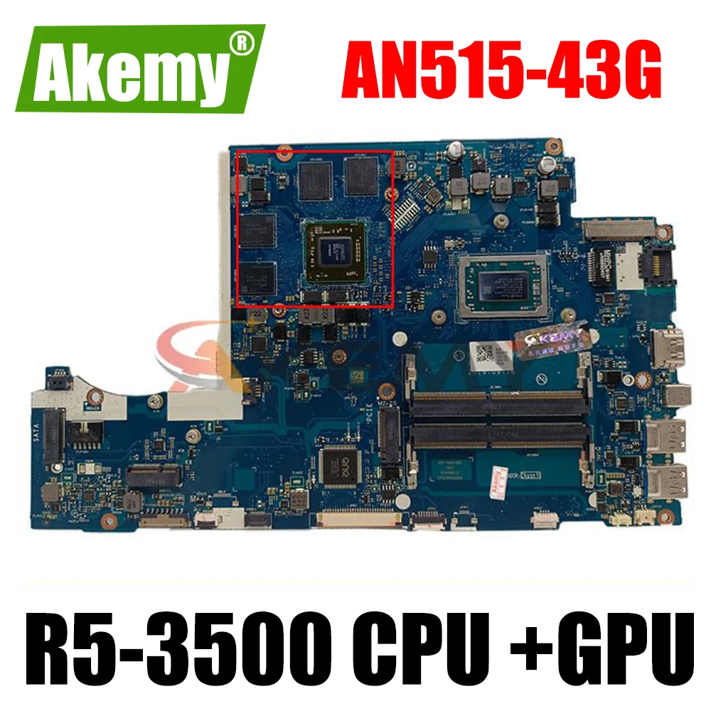 

High quality For ACER AN515-43G Laptop motherboard LA-H901P With R5-3500 CPU +GPU 100% full Tested