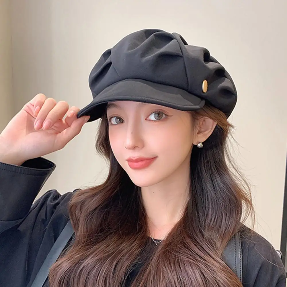 

Дышащая Универсальная женская кепка с облаком, восьмиугольный берет, стильные короткие поля, кепки для осени/зимы, для улицы