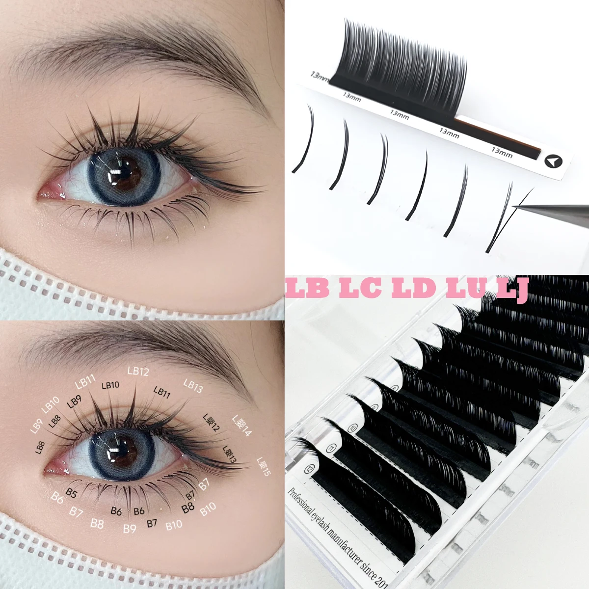 Накладные ресницы Camellia LC LB наращивание ресниц мягкие высококачественные