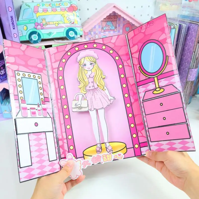 Kawaii Барби тихая Книга ручной работы искусство развития руки на способность
