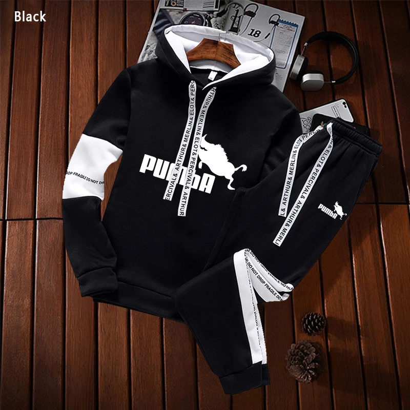 2023 autumn and winter men's suit colorful hooded thickened sweatshirt sports pants men's sportswear men and women jogging cloth