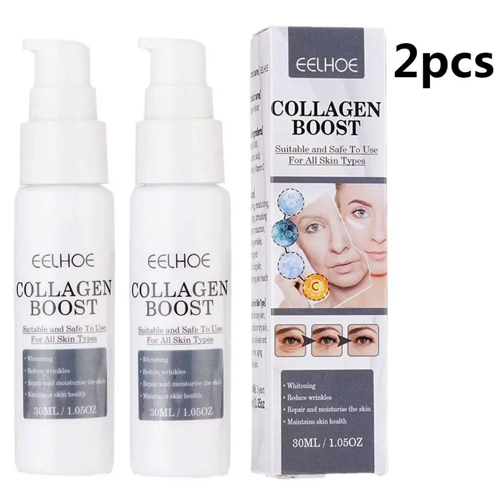 

2PCS Collagen Wrinkle Removing Cream Serum Face Correcting Glow Removing Pale Spot Whitening Brightening Essence