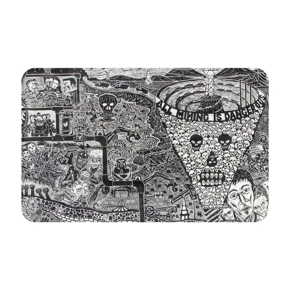 

Skull Head Infuse Sophistication Style Non-Slip Play Mats Designed For Bedrooms Living Rooms Outdoor Use Creative Non-fading