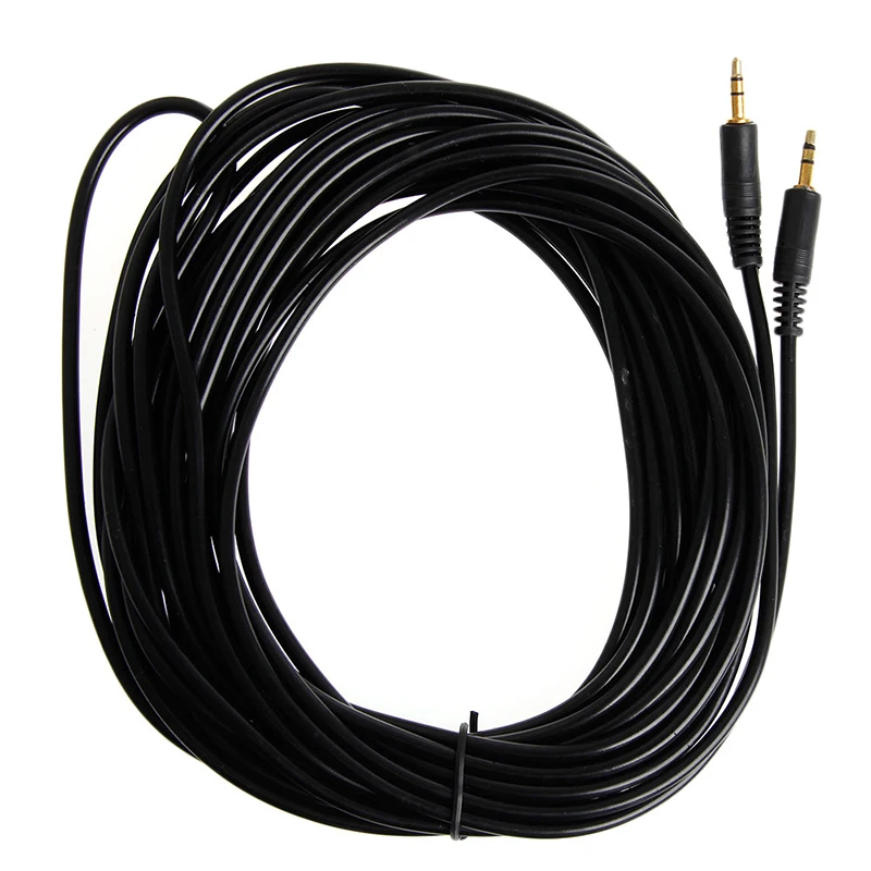 

10m/30ft Gold Plated 3.5mm Male to 3.5mm Male Car Auxiliary Cable Cord Headphone Connect Cable for Smartphone Tabl