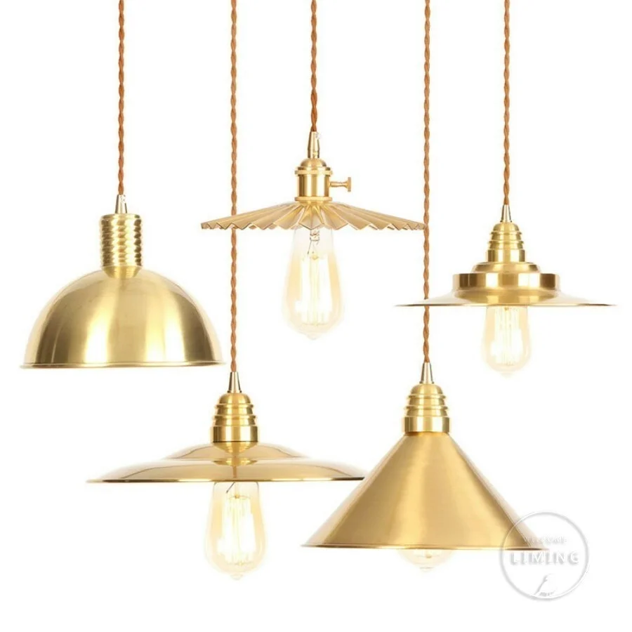 Copper Modern Postmodern Minimalist Metal Mirror e27 Pendant Light Gold Globe Loft Hanglamp Modern Lamp Kitchen Light Fixture