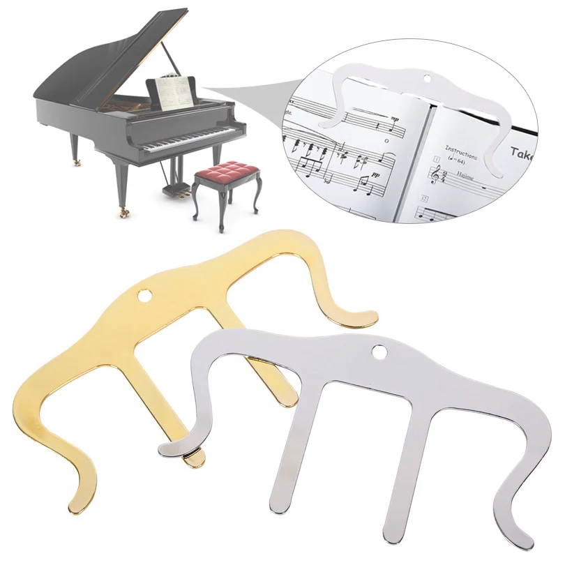 Metal Music Song Book Clip Page Holder Sheet for Piano Keyboard Stand Book Marker Clip Accessories
