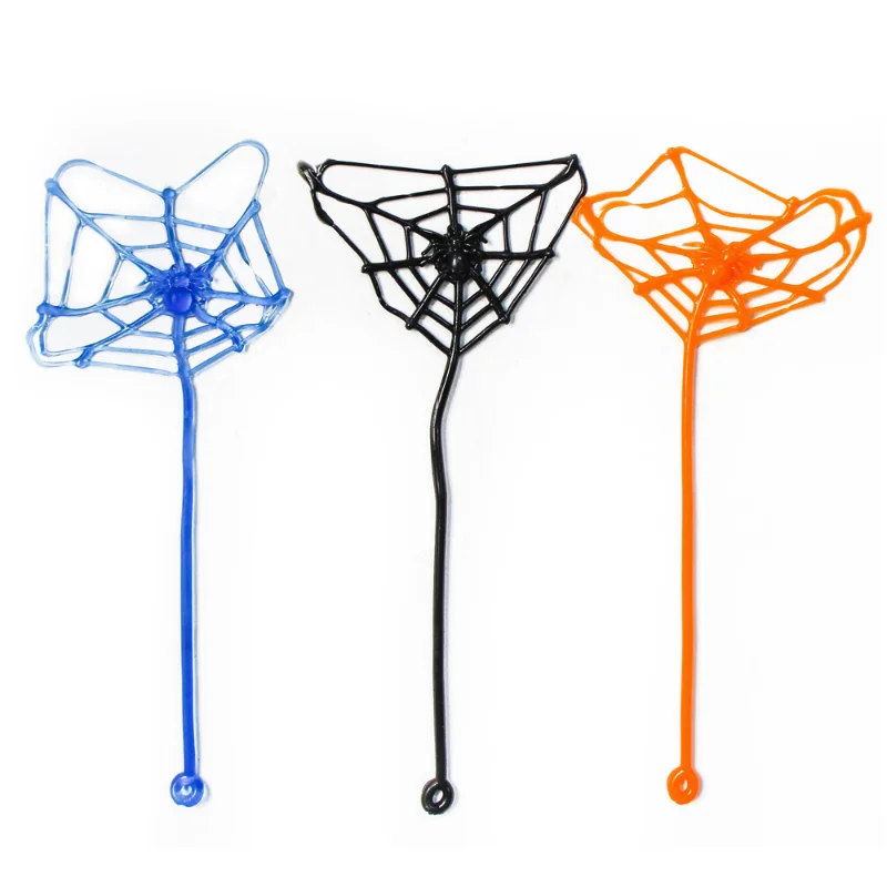 

2Pcs Kids Spider Web Novelty Gag Toys Elastically Stretchable Sticky Fun Toys for Children Funny Gift for Boys Girls