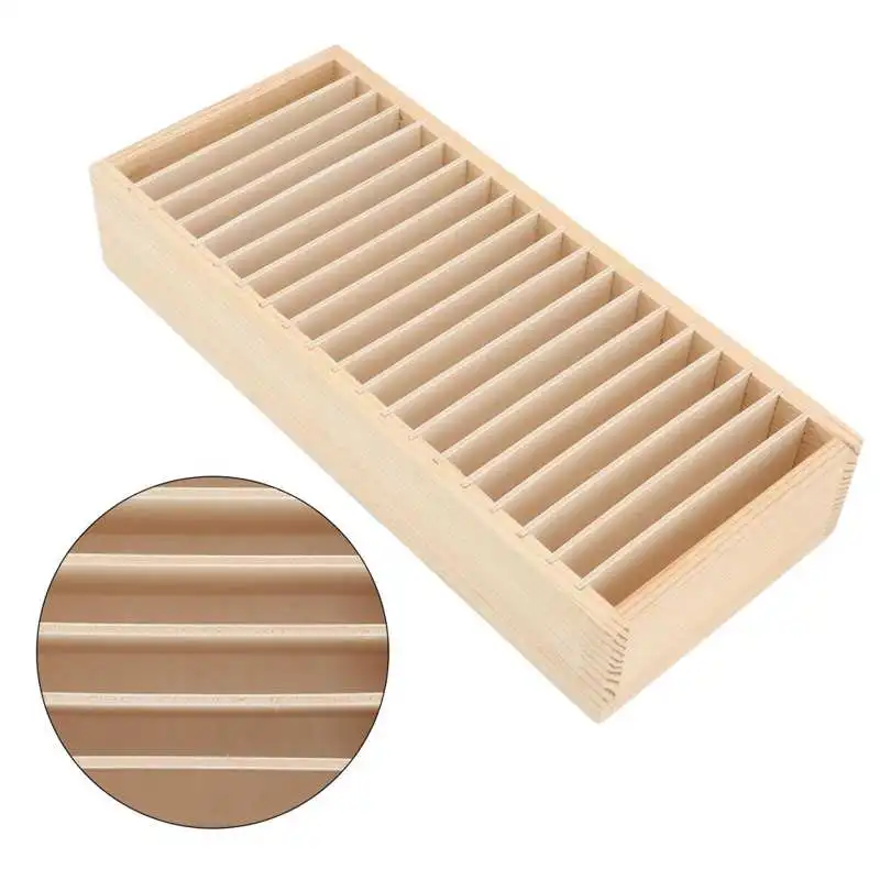

jewelry organizer Bracelet Box Log Material Wood Texture 20 Grids Partitions Simple Compact Practical Jewelry Storage Holder