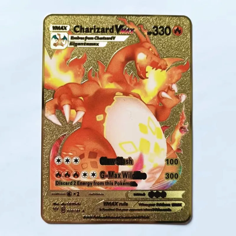 

Металлические карты Pokemon английский 800PS Vmax Greninja GX Mega Vstar EX Золотая открытка железные буквы Детский подарок игра коллекция открыток Радуга