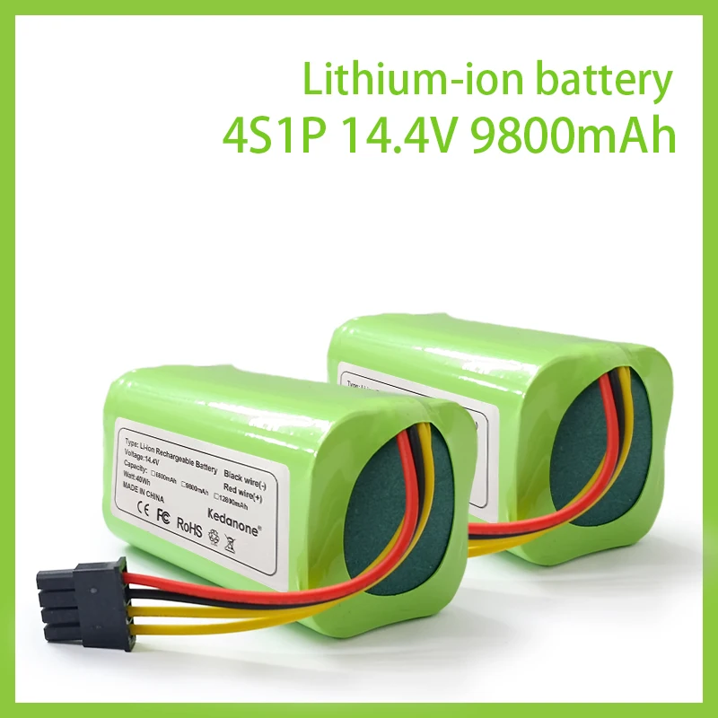 

Литиевая батарея 4S1P 18650 14,4 В 9800 мАч, для робота-пылесоса Cecotec Conga 1390 1490, литий-ионная аккумуляторная батарея