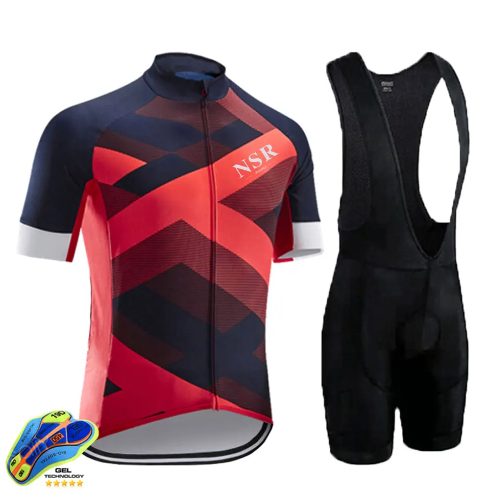 

2023 NSR Raudax Cycling Mtb Shorts Men's Maillot Professional Shirt Clothes Mountain Bike Clothing Jersey Set Sports Pro Gel pad