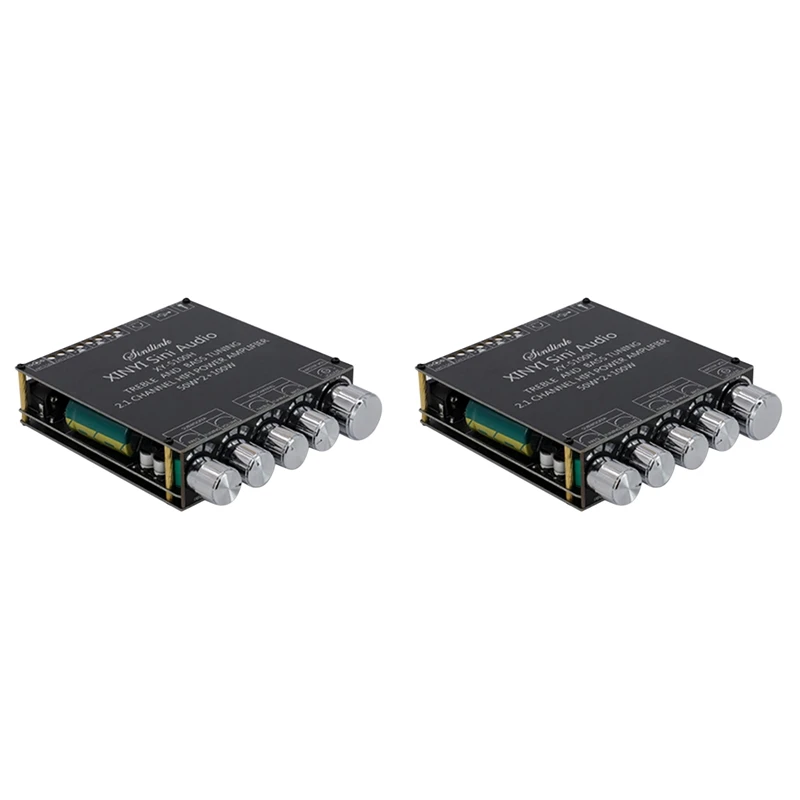 

2X TPA3116D2 Bluetooth 5.0 2.1 Channel Power Audio Stereo Subwoofer Amplifier Board 50WX2+100W Speaker AMP XY-S100H