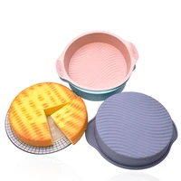 silicone cake molds round cake mould diy easy release toast plate high temperature resistance bread pan toast bread mold