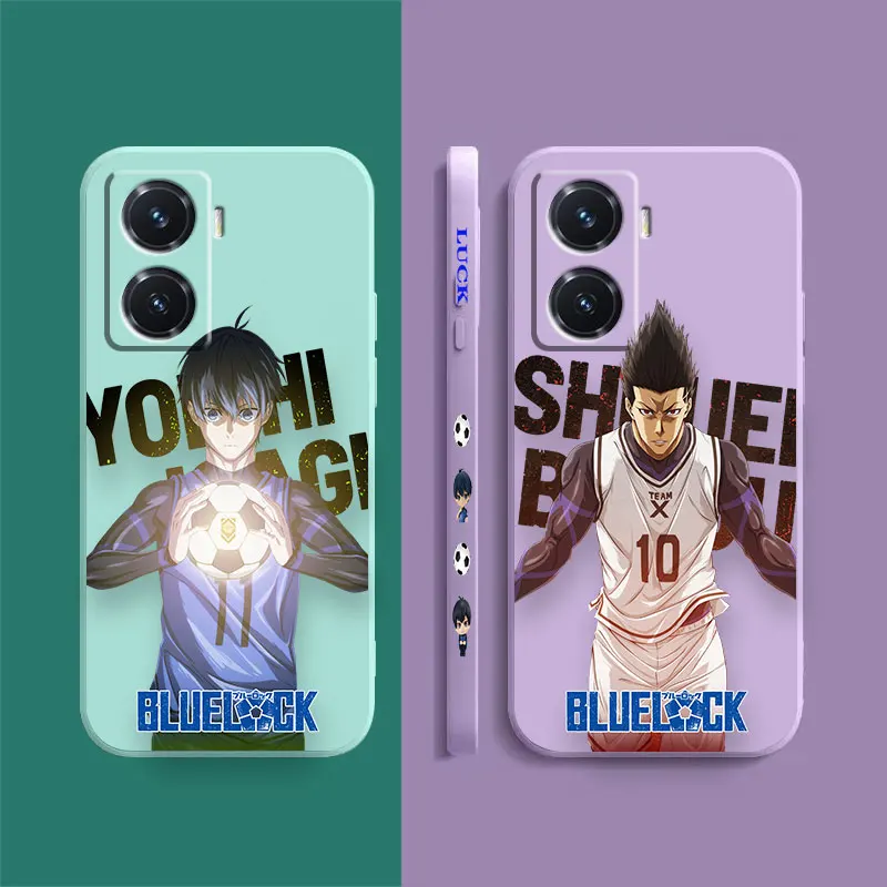 Anime B-BLUE LOCK Phone Case For VIVO Y55S Y31 Y33S Y55 Y35 Y51S Y52S Y53S Y66 Y73S Y77 5G Y85 Y93 Colour Case Funda Shell Capa