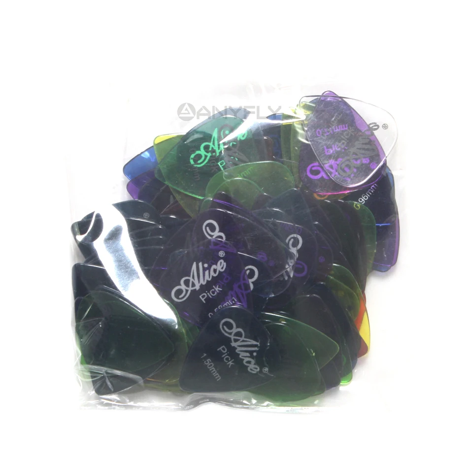 Original Alice AP-50H 50Pcs/Set Clear Transparent Colorful Guitar Picks Assorted Thickness Colors Wholesales | Спорт и развлечения