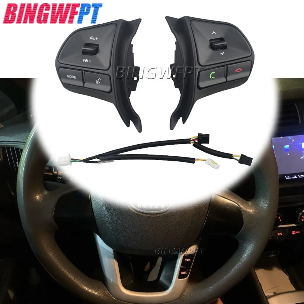 

Steering Wheel Audio Volume Music Control Button For KIA RIO 2012 2013 2014 2015 2016 RIO Switch Telephone Sound With Backlight