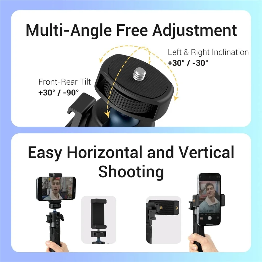 Фото В наличии: Компактный и эластичный набор SmallRig Vigor Black Vlog Kit с функцией селфи-стика и креплением для штатива для различных сценариев использования, 3827 №4