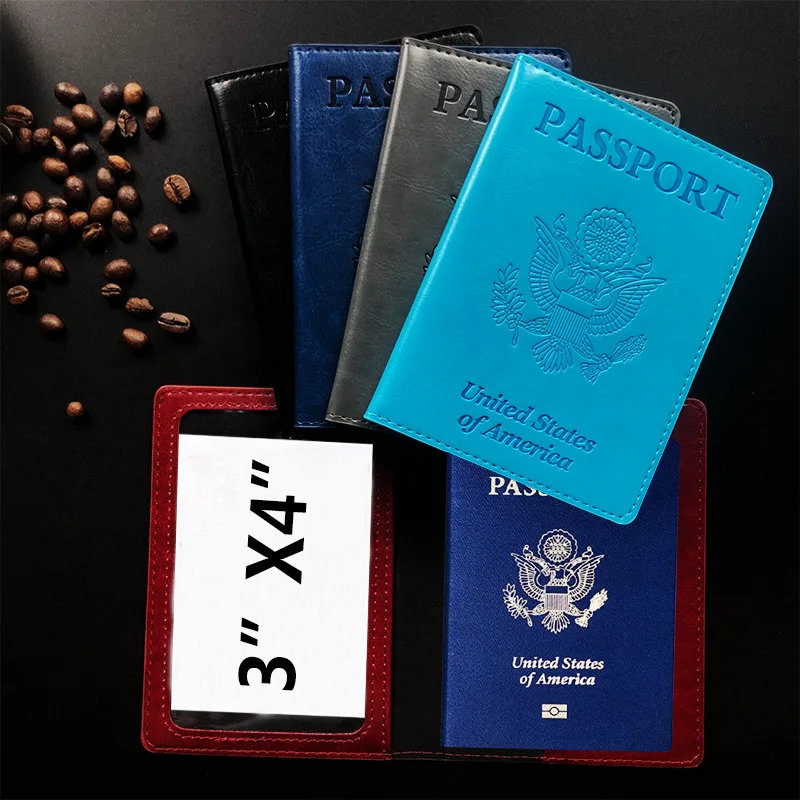 

Women Men RFID Vintage Business Passport Covers Holder Multi-Function ID Bank Card PU Leather Wallet Case Travel Accessories
