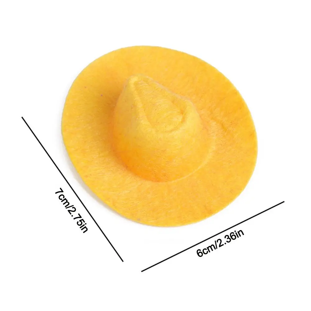 6 шт. тканевые ковбойские мини-шапки креативные маленькие куклы декоративные