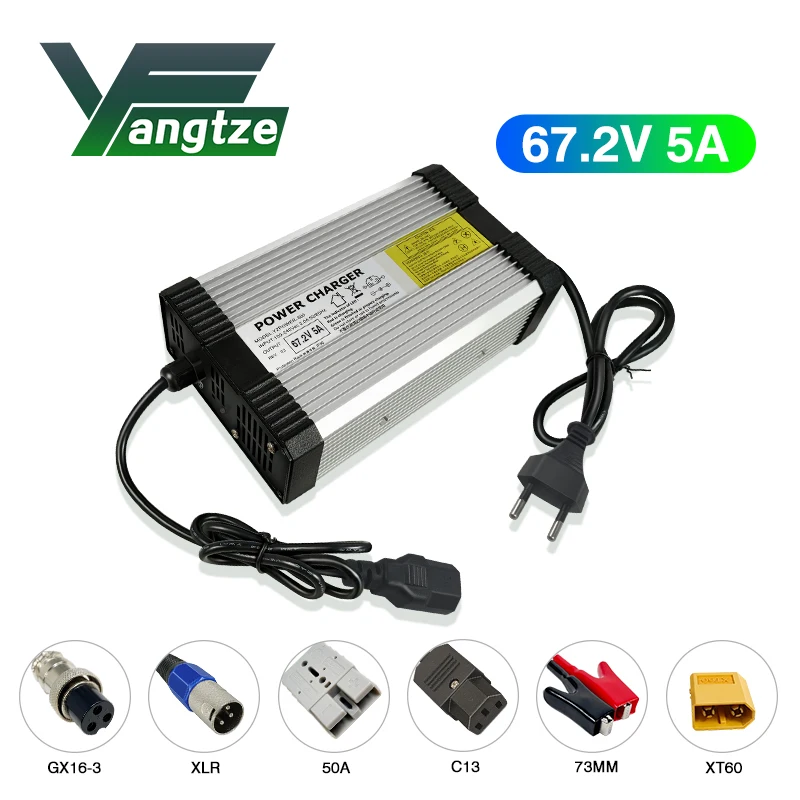 

Зарядное устройство Yangtze для полимерных аккумуляторов, 67,2 в, 5 А, 16 с, для универсальных электронных велосипедов 60 в, высококачественный исто...