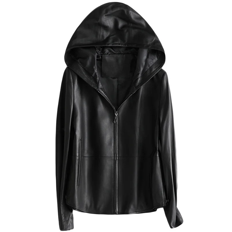 

Женская короткая куртка из натуральной овечьей кожи, SQQ82