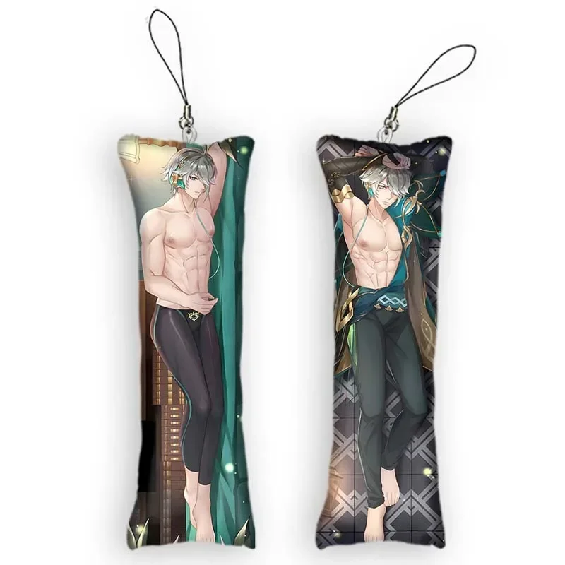 Fashion4x12 см аниме брелок Dakimakura мини-кулон 2-сторонний подвесной орнамент Genshin Impact
