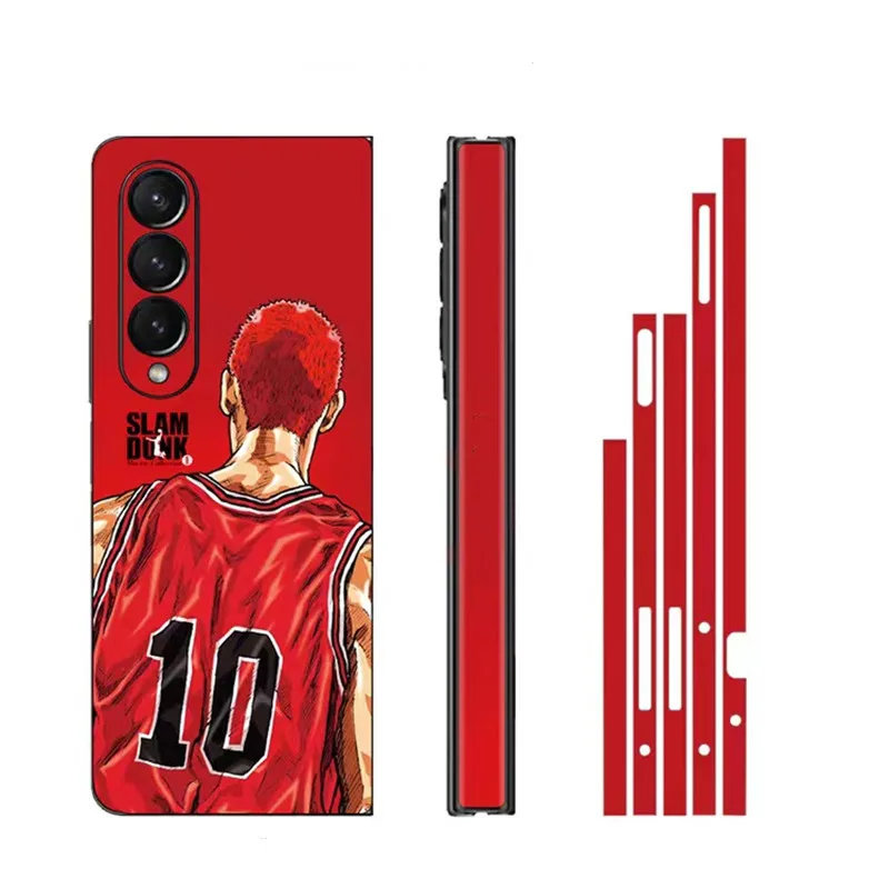 3M Colorful Anti-Scratch Phone Sticker For Samsung Galaxy Z Fold3 5G Back+Side Protective Film For Z Fold 4 5G Decal Skin