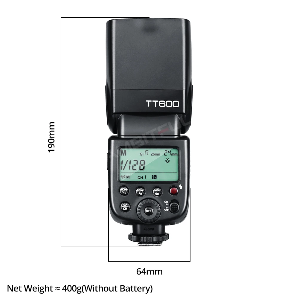 Фото Godox TT600 TT600-S вспышка для камеры Speedlite 2,4G Wireless GN60 Master/Slave для Canon Sony Nikon Pentax Olympus Fuji Lumix №2