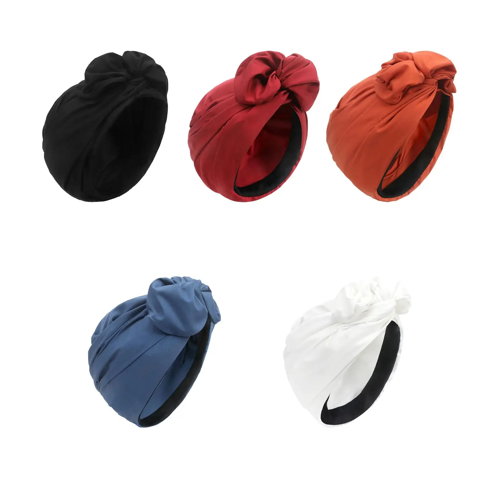 

Woman Head Turban Hat Knot Bonnet Caps Universal Pre Tied one size for most Women Stylish Multifunction Hair Cover Accessory