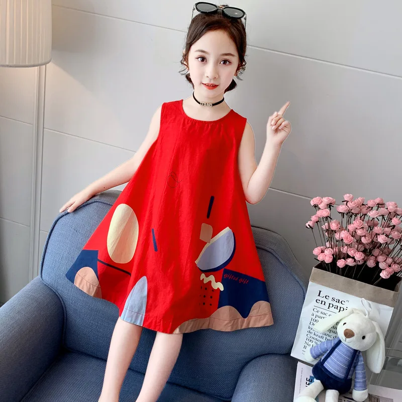 

Girls Casual Dresses Soft Comfortable Pretty Lovely Lively Arder Simple Fashion Loose Sweet New Pattern Soild Artistic