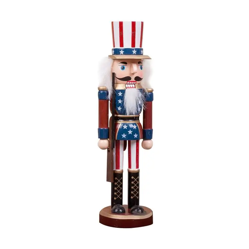 

Nutcracker Christmas Decor 25CM/9.84IN Wooden Soldier Figurine Ornament 3 Styles Festival Accessories Nutcracker Decoration For