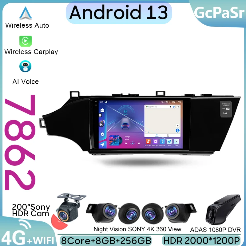 

Car Auto Radio For Toyota Avalon 4 IV XX40 2012 - 2018 Android Video Player GPS Navigation Carplay Multimedia BT IPS No 2din DVD