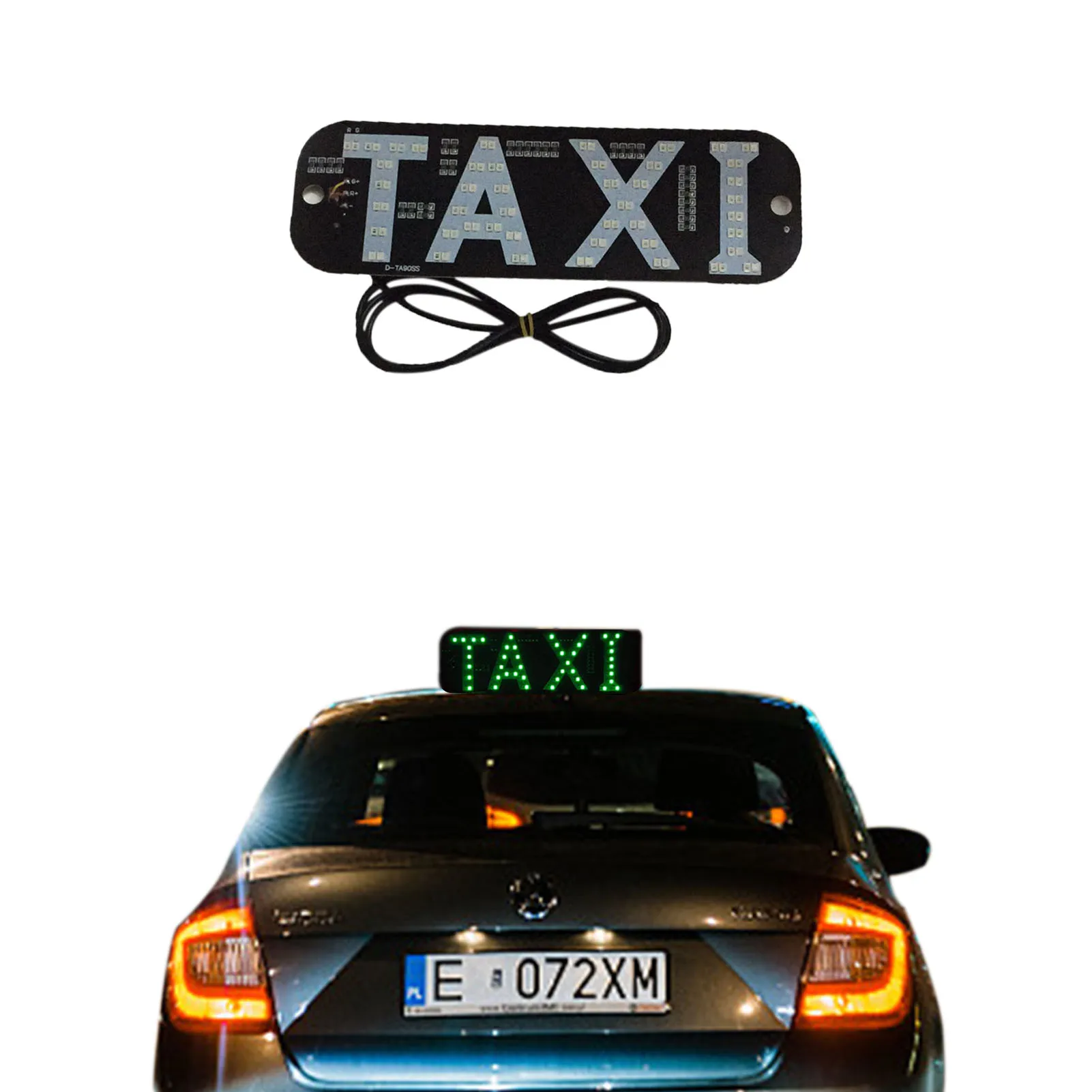 Taxi Sign Led Blue and Green 2 Color Changeable Taxi LED Light Sign Light with DC 12V Car Windshield Cab Indicator Light