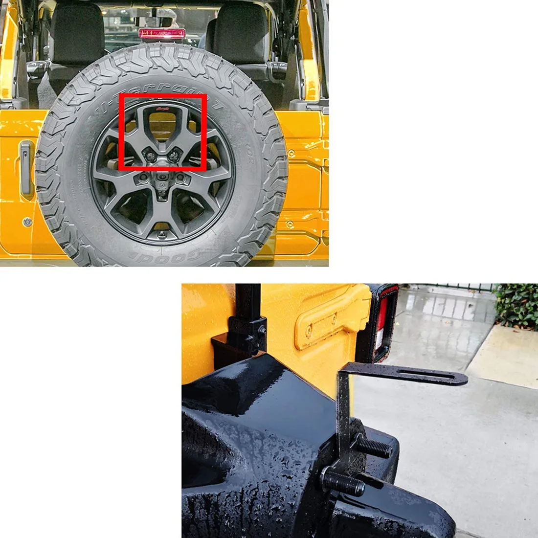 Задний запасной кронштейн для крепления номерного знака Jeep Wrangler JK JL 2007-2022