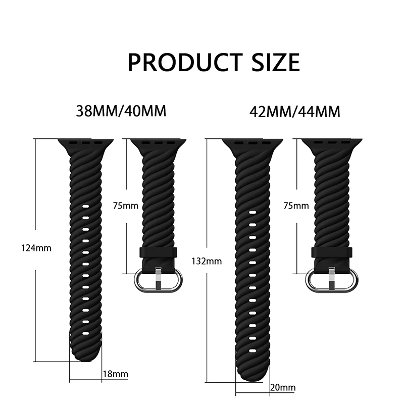 9Colors Sports Silicone Watch Strap For Apple Watch Band 44/45/42Mm, 41/40/38Mm Smart Accessories Iwatch Series 8 Ultra 7Se3564