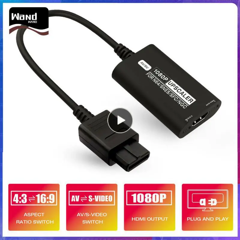 

Composite Adapter Cable High Quality Display 1080p Dual Switch Converter HDMI-compatible Game Accessories Hdtv Converter