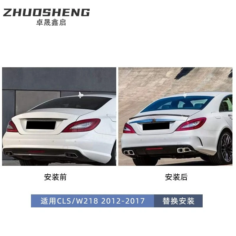 Фото Передний бампер для Mercedes CLS W218 AMG, задний спойлер, насадки на выхлопную трубу, комплект для тюнинга CLS63 AMG, детали кузова, аксессуары для стайлинга №3