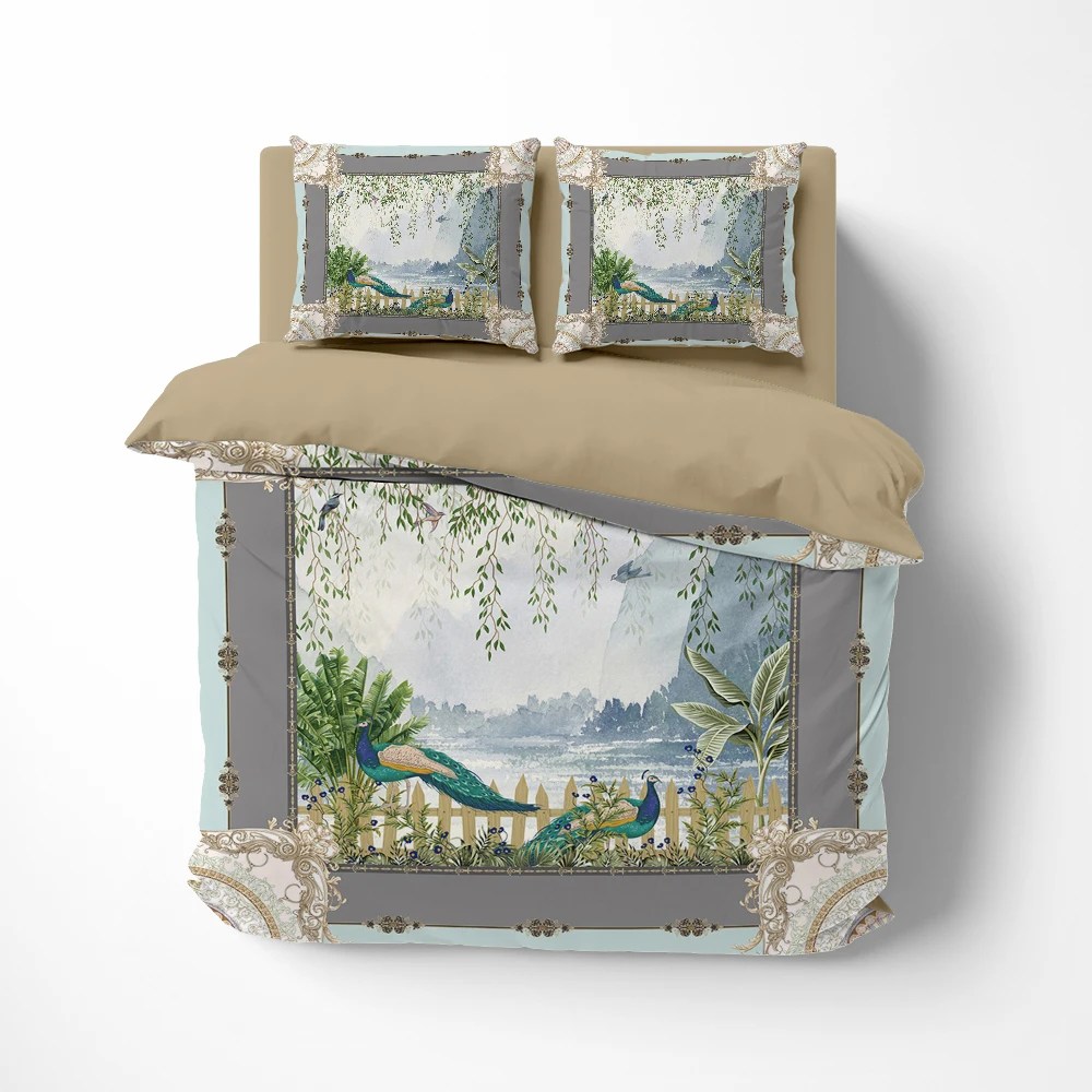 Комплект постельного белья с пододеяльником и 2 спальнями |