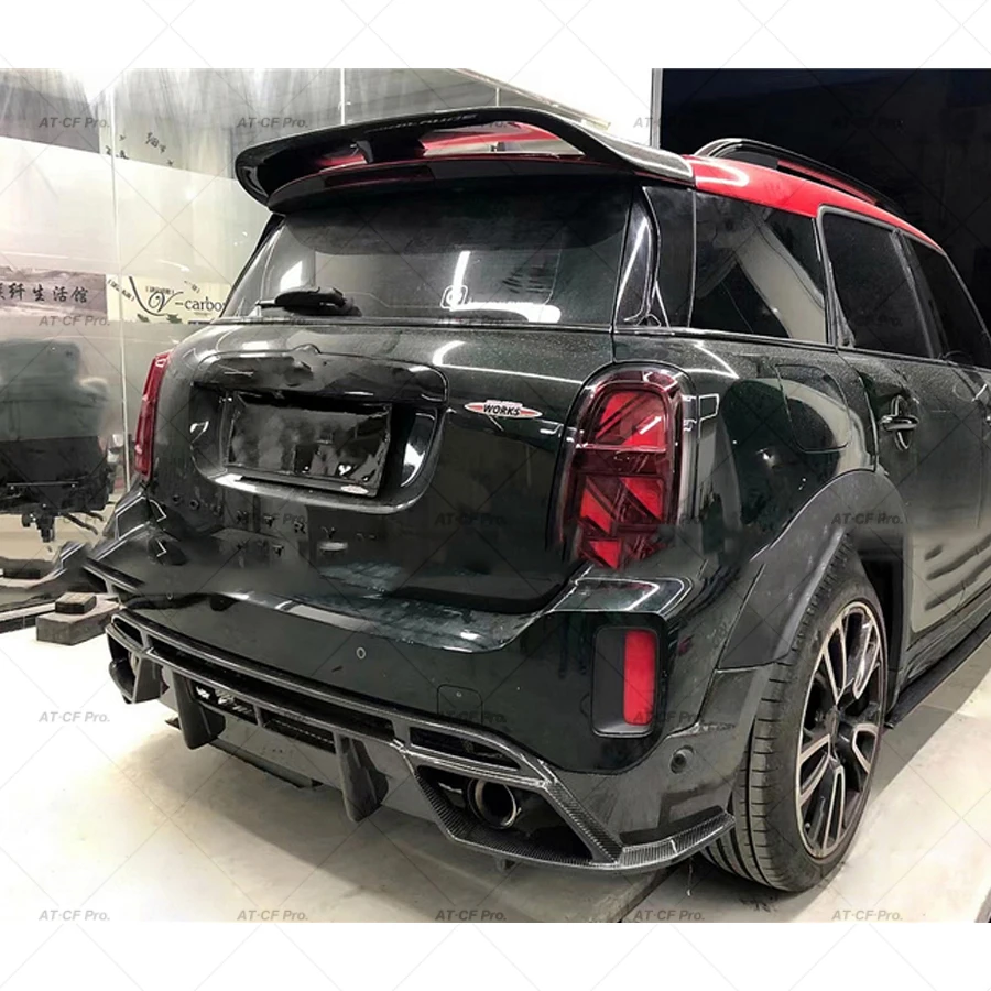 F60 углеродное волокно задний спойлер на крышу автомобильный Стайлинг задние