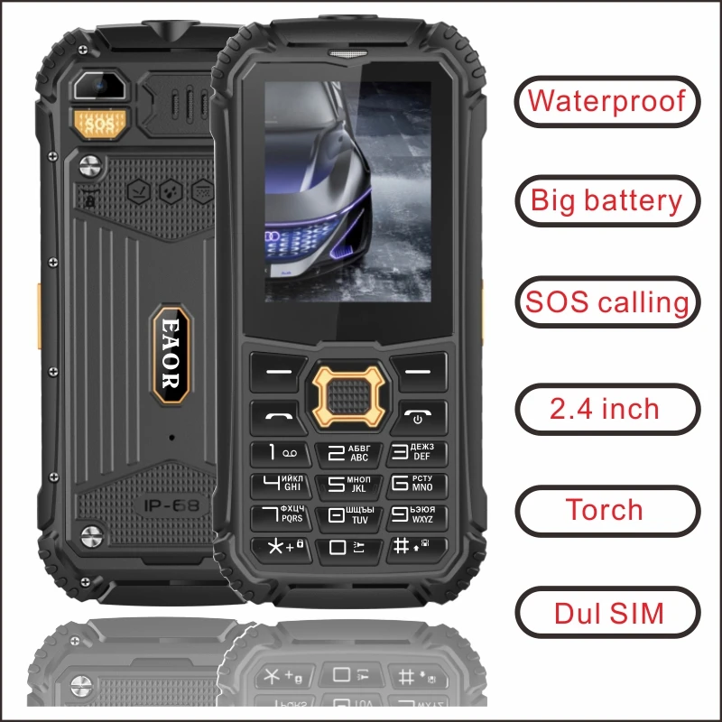 EAOR 2G GSM Функция SOS IP68 прочный водонепроницаемый ...