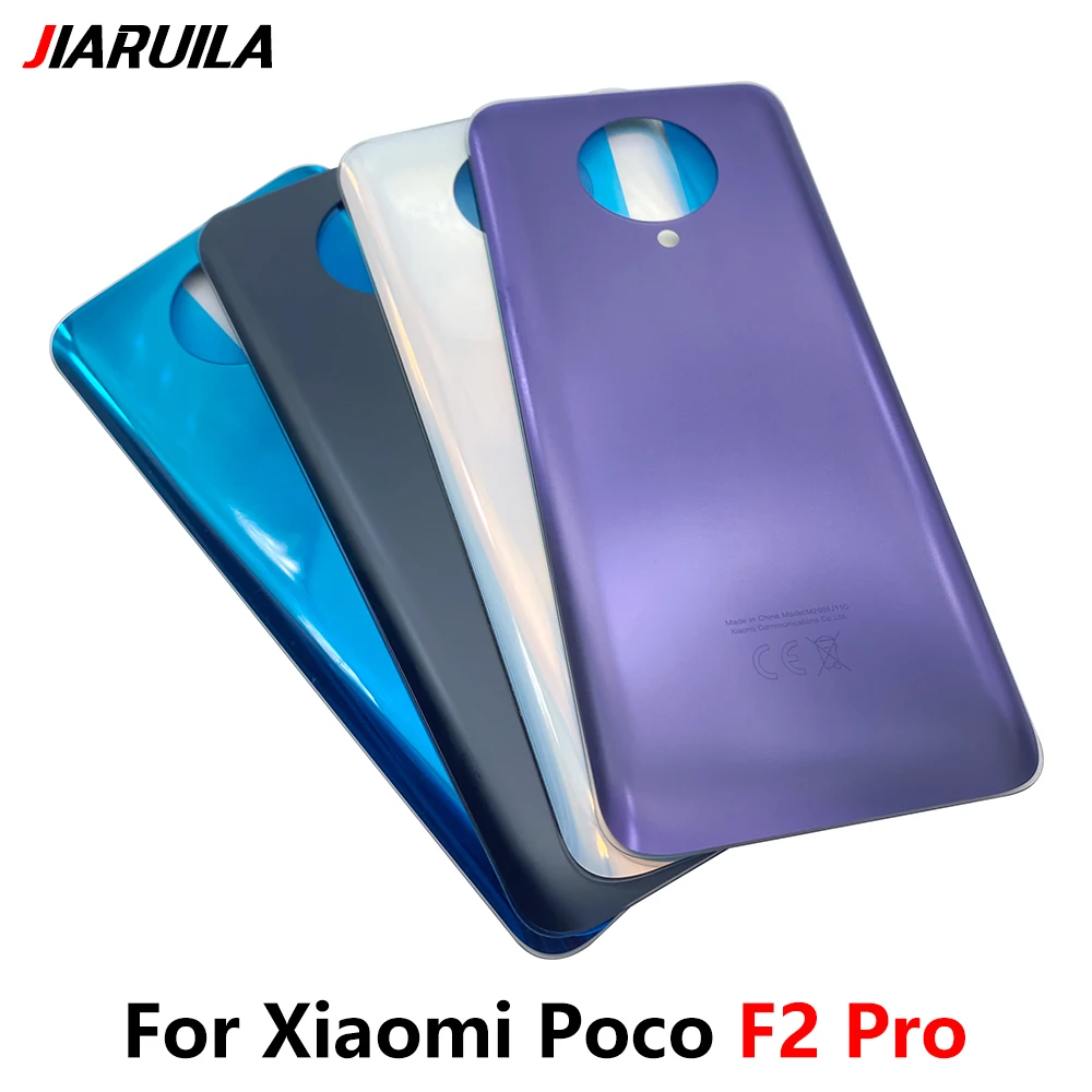 

100% оригинальная новая Крышка батарейного отсека, корпус для Xiaomi Poco F2 Pro, задняя крышка, корпус с клейкой наклейкой и логотипом
