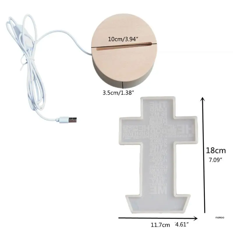 для креста деревянная основа лампы украшения форма эпоксидной смолы хрустальное