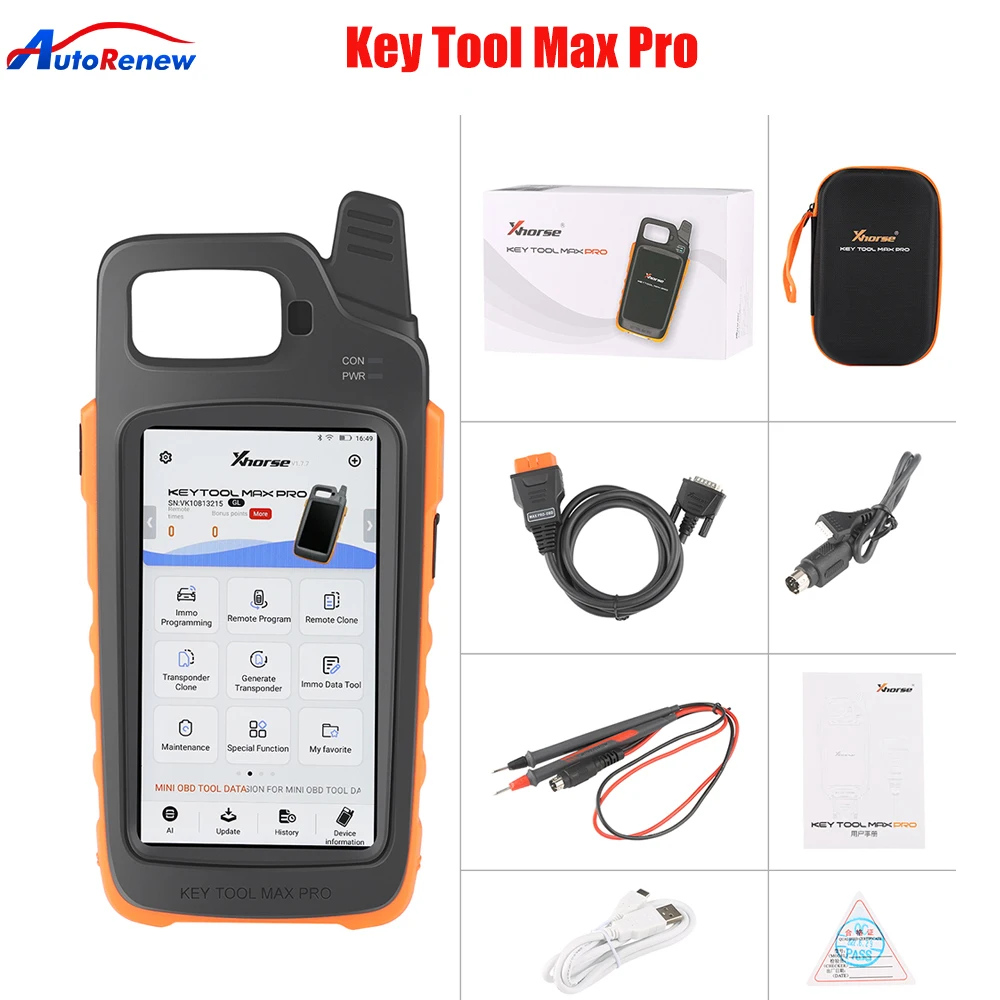 

Newest Xhorse VVDI Key Tool Max PRO Combines Key Tool Max and Mini OBD Tool Functions Adds Voltage and Leakage Current