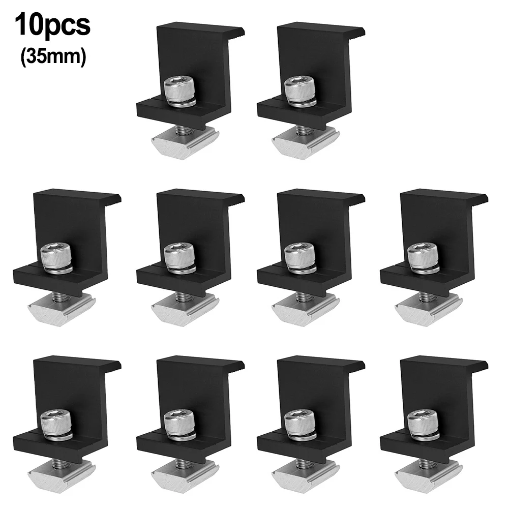 Зажим для поддержки солнечной панели аксессуары из алюминиевого сплава черный